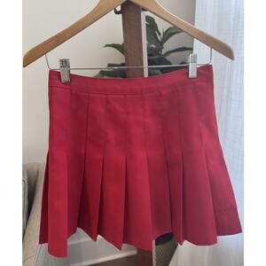 VTG Reebok Size 8 Red Pleated Mini Tennis Skirt School Girl, Preppy, Scholarly